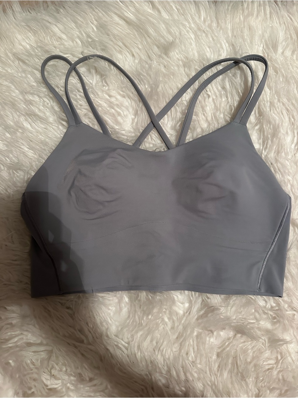lululemon athletica Grey Strappy Sports Bra Size 8 B/C